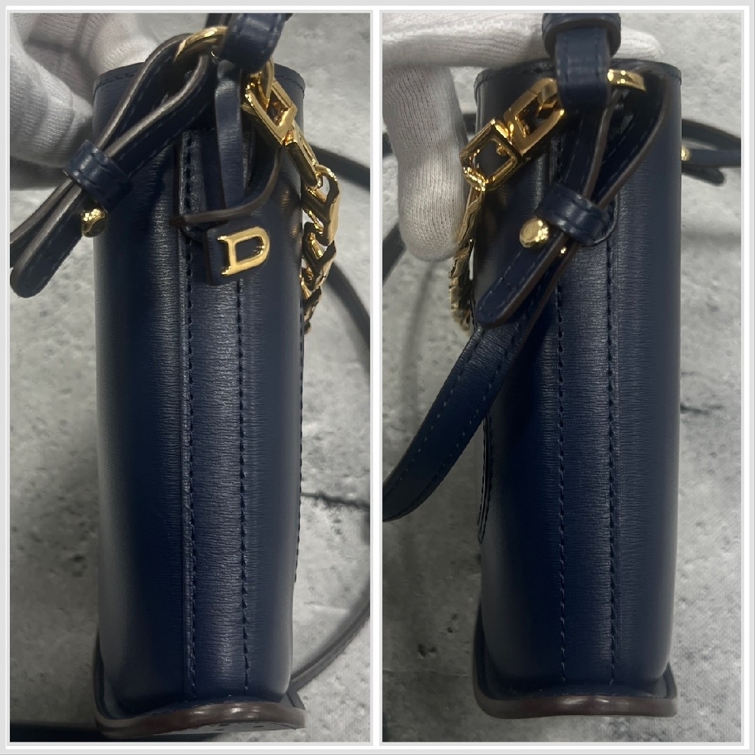 DELVAUX(デルヴォー)のデルヴォー パン エクラ Pin ショルダー ハンドバッグ チェーン ネイビー レディースのバッグ(ショルダーバッグ)の商品写真