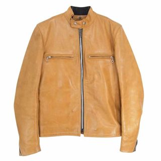 バンソン(VANSON)のVANSON バンソン レザー フリース ライナー付き シングル ライダース ジャケット ブラウン系 34【中古】(ライダースジャケット)