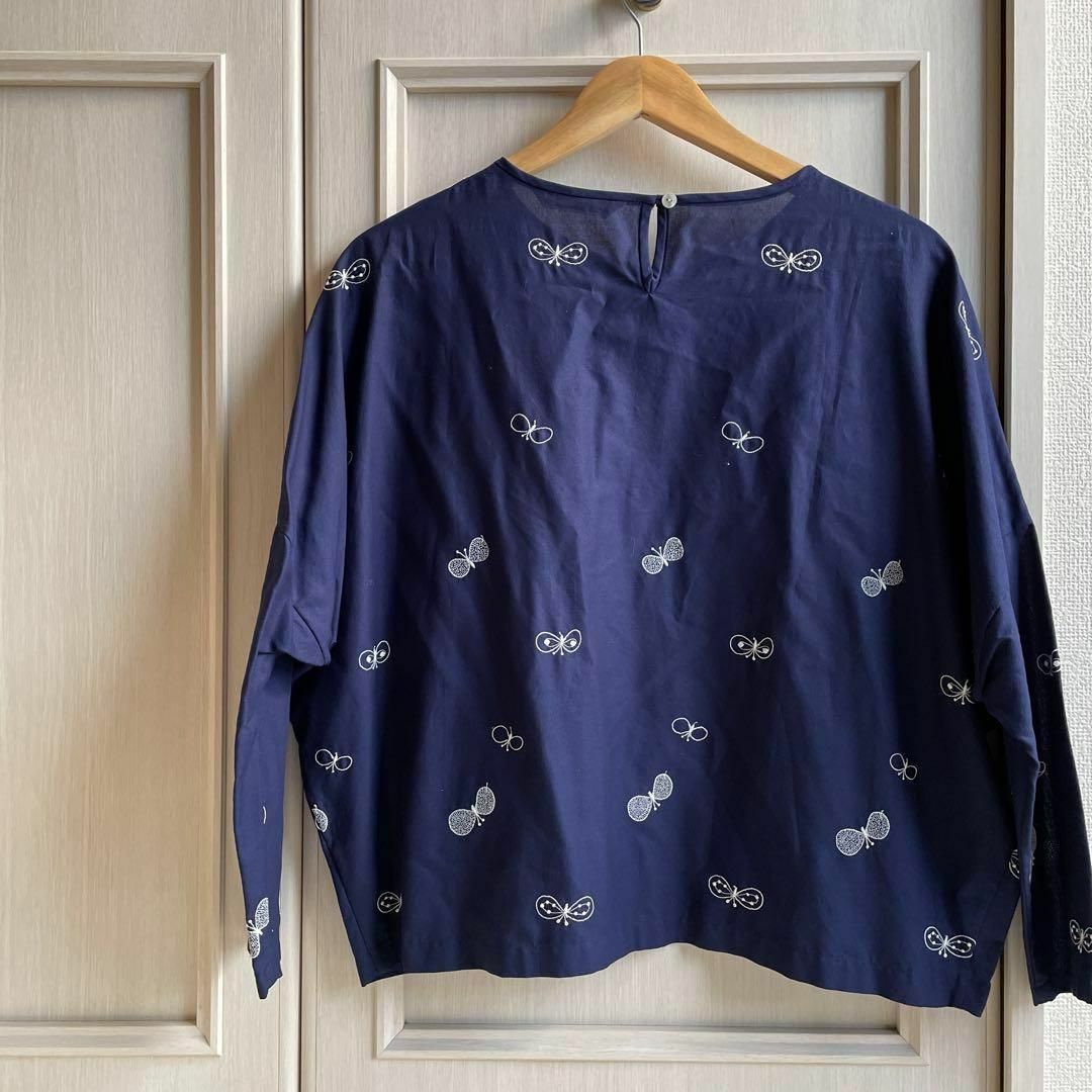 50 mina perhonen ミナ ペルホネン 花柄 ブラウス 蝶々 刺繍 50 mina perhonen ミナ ペルホネン 花柄 ブラウス 蝶々 刺繍