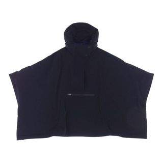 バーバリー(BURBERRY)のBURBERRY バーバリー ジャケット Caldbergh Oversized Hooded Poncho オーバーサイズ フーデッド ポンチョ ネイビー系【中古】(その他)