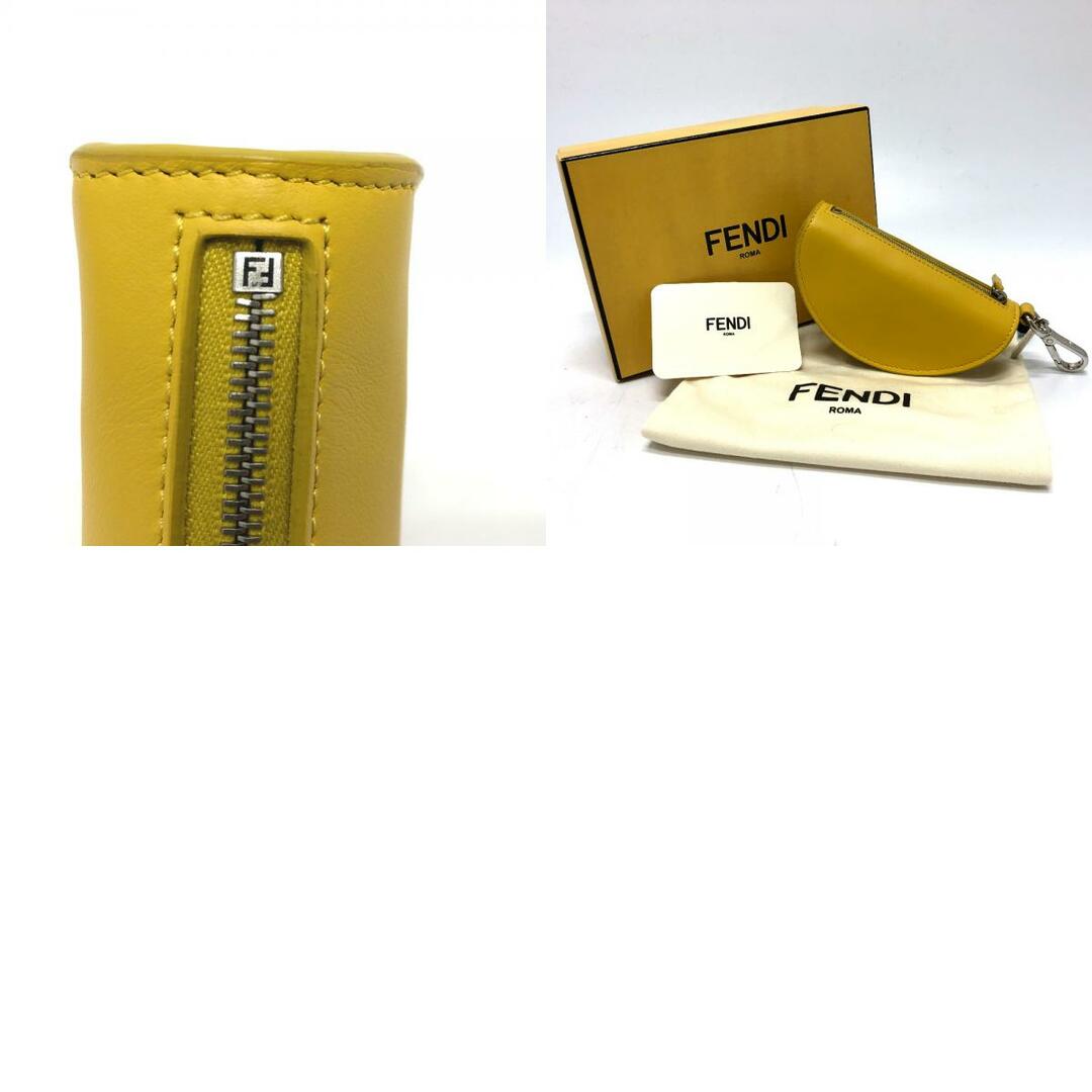 FENDI(フェンディ)のフェンディ FENDI コインケース 7AR706 タコスモチーフ バッグチャーム レザー イエロー レディースのファッション小物(キーホルダー)の商品写真