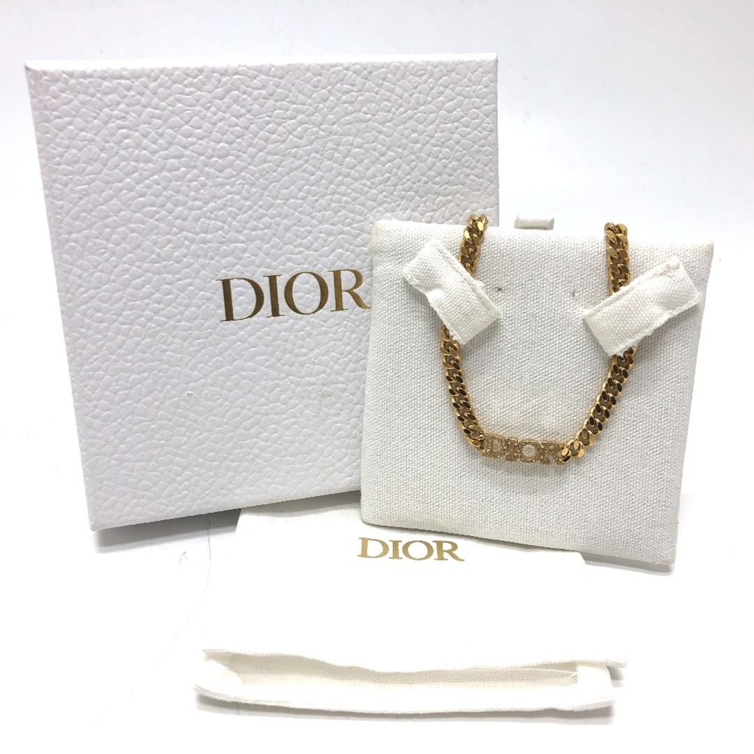 アクセサリーディオール Dior チョーカー ロゴ チェーン ネックレス GP ゴールド