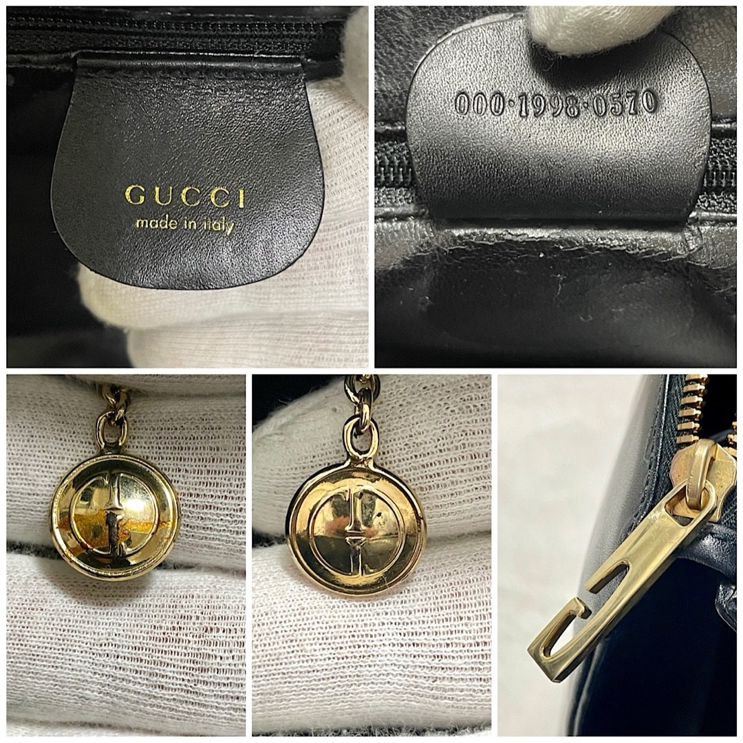 Gucci(グッチ)のGUCCI オールドグッチ レザー ハンドバッグ ビンテージ 男女兼用 レディースのバッグ(ハンドバッグ)の商品写真