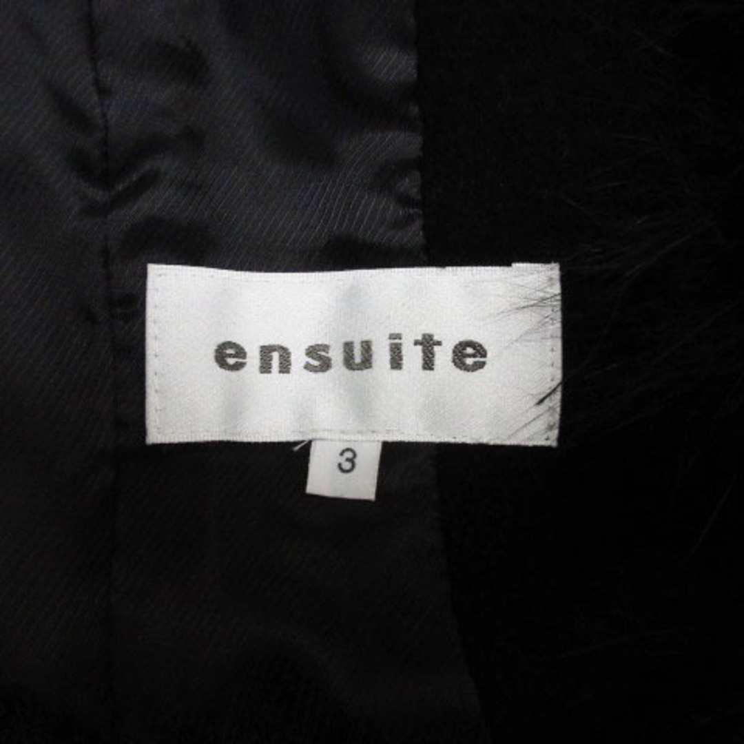 ensuite(エンスウィート)のエンスウィート レナウン フォックスファー アンゴラ コート トグル ブラック レディースのジャケット/アウター(その他)の商品写真