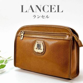 LANCEL - ヴィンテージ LANCEL ランセル セカンドバッグ クラッチ ブラウン ロゴ