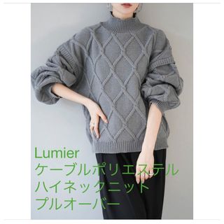 フリーズマート(FREE'S MART)のLumier ケーブルポリエステルハイネックニットプルオーバー(ニット/セーター)