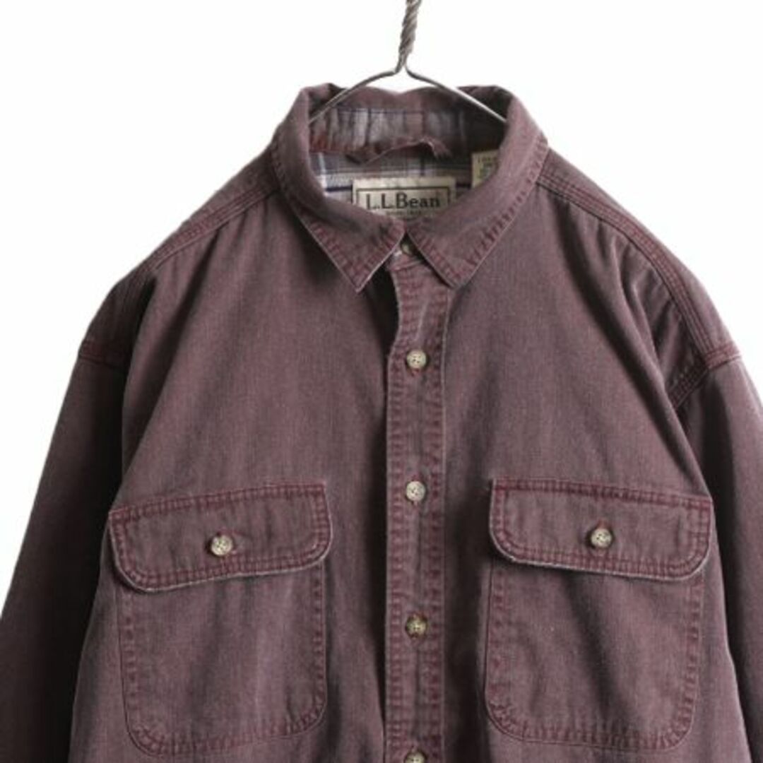 ホットセール 口コミ - L.L.Bean エルエルビーン メンズ シャツ 長袖 ダック コットン 男性用