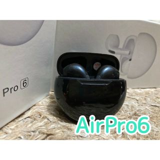 《ブラック》AirPro6Bluetoothワイヤレスイヤホン(ヘッドフォン/イヤフォン)