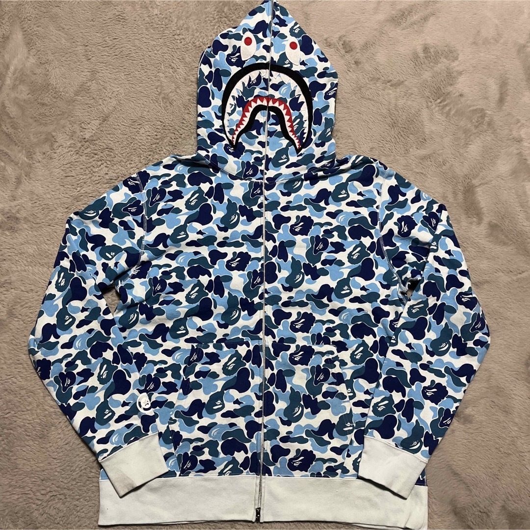 APE BAPE KAWS SHARK HOODIE シャークパーカー　XL