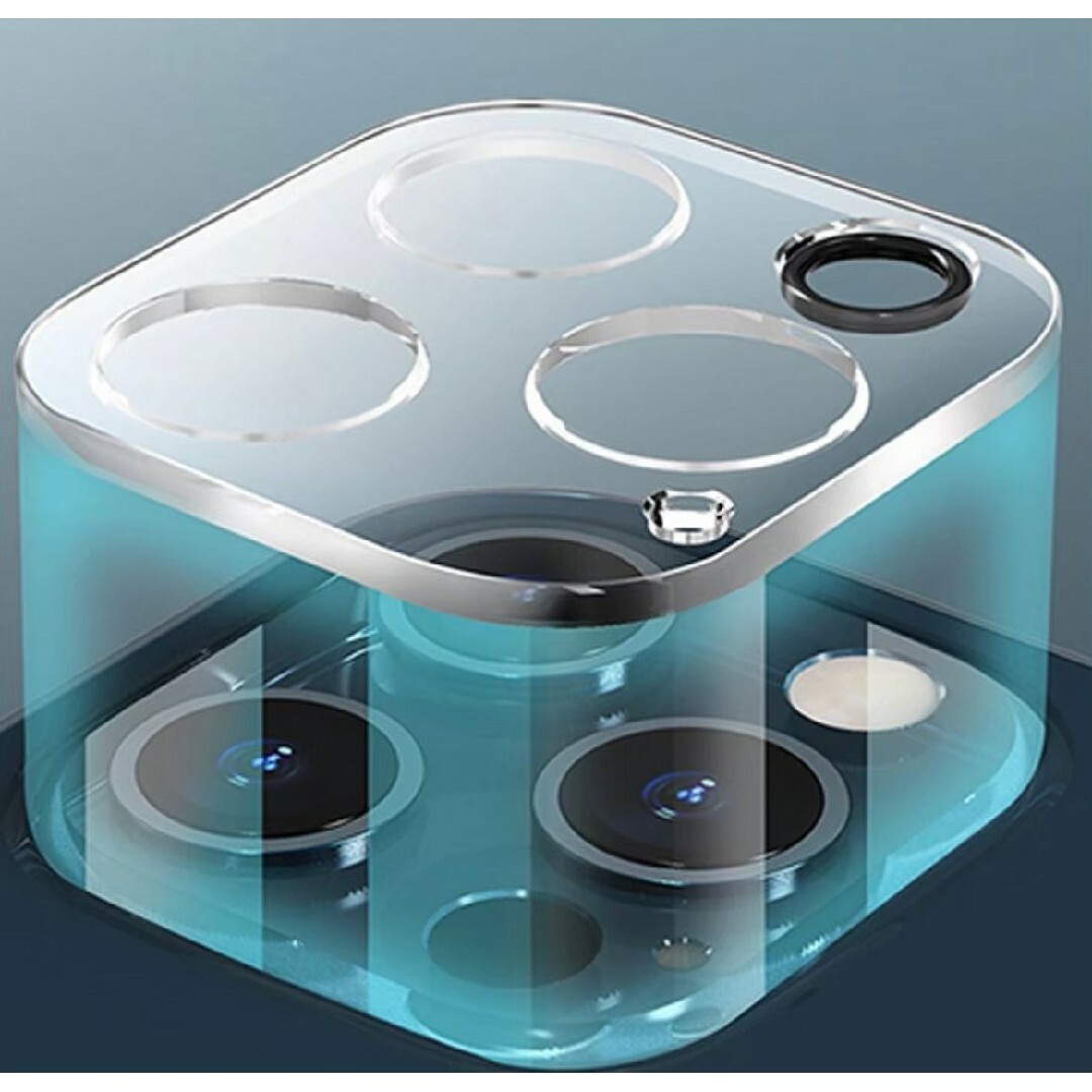 iPhone15Pro・ブルーライトカットガラスフィルム＋カメラ保護 スマホ/家電/カメラのスマホアクセサリー(保護フィルム)の商品写真
