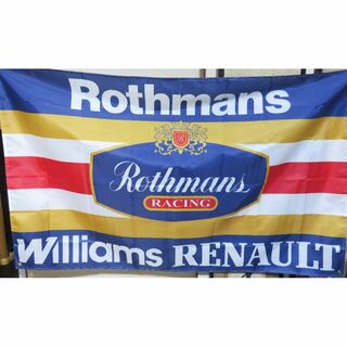 『特大９』ウィリアムズ　ルノー　Williams ロスマンズ　F1　フラッグ 旗(車外アクセサリ)