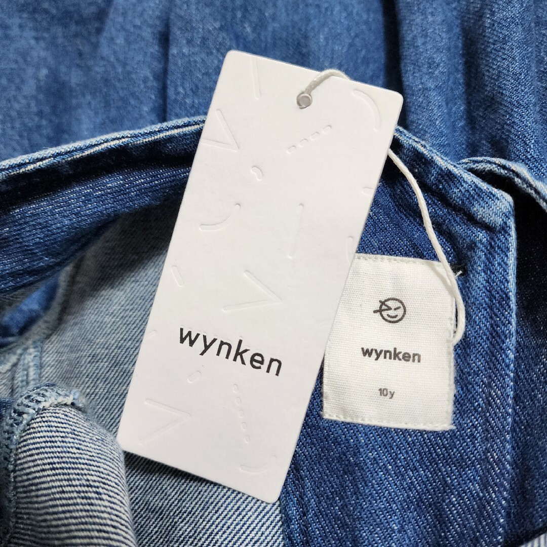 新品 wynken ウィンケン デニムワンピース ボンポワン キッズ/ベビー/マタニティのキッズ服女の子用(90cm~)(ワンピース)の商品写真