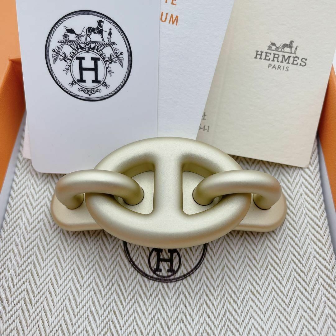 ゆひブランドshop【極美品】HERMES トリマイヨン　PM バレッタ　シェーヌダンクル　2023