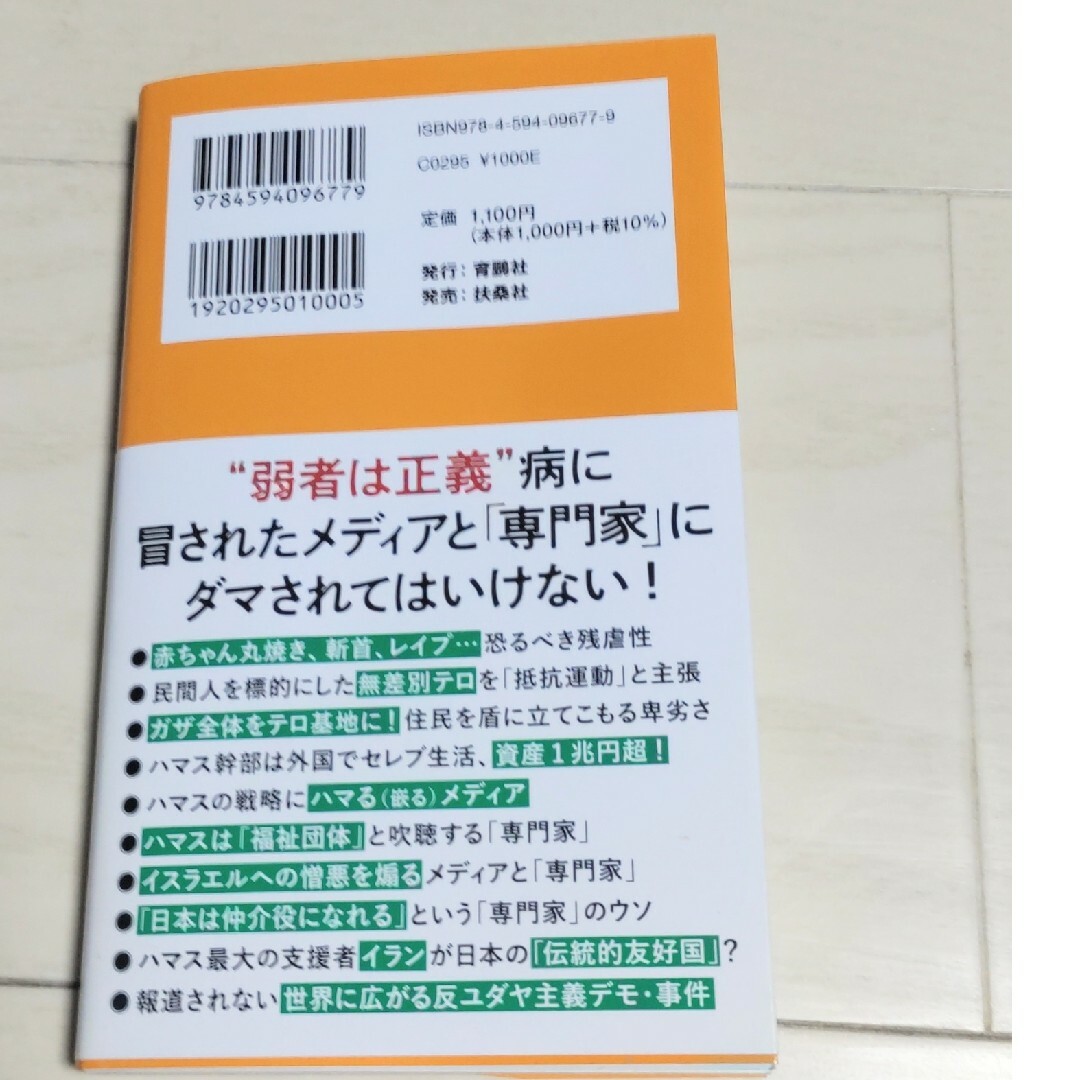 ☆飯山陽☆ハマス・パレスチナ・イスラエル　メディアが隠す事実 エンタメ/ホビーの本(その他)の商品写真