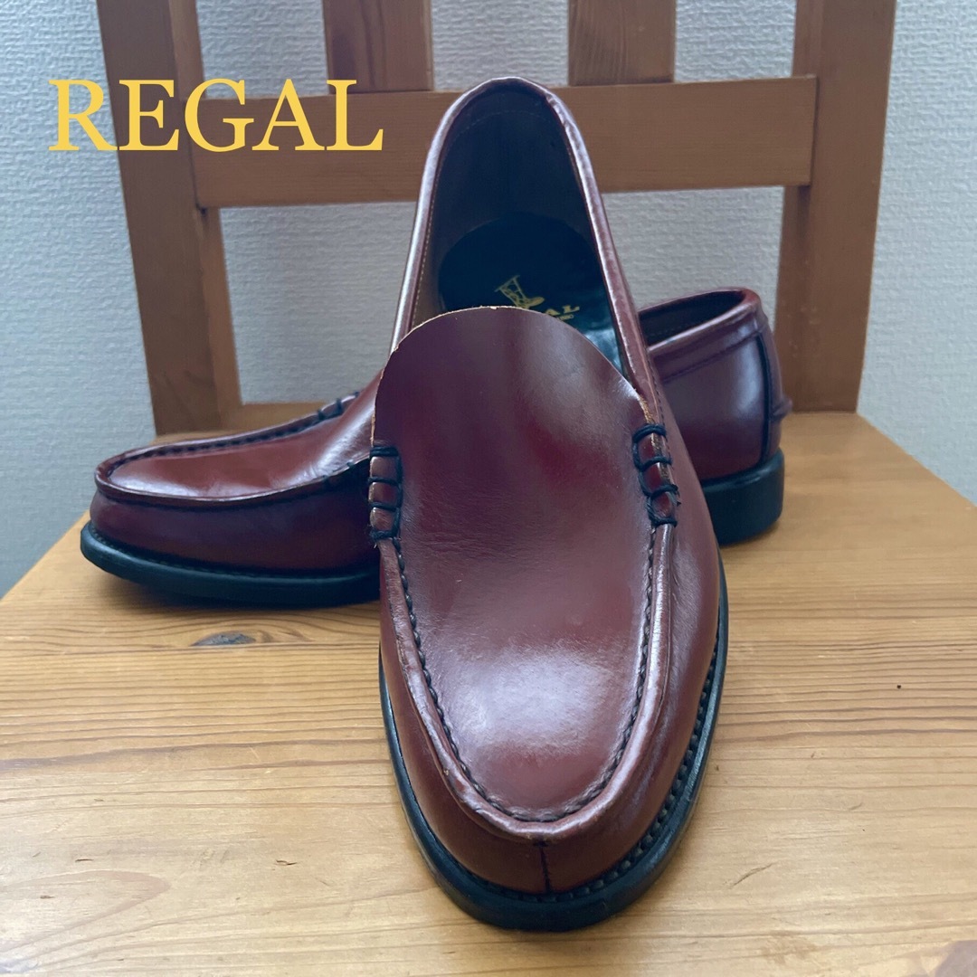 REGAL(リーガル)の美品REGAL/リーガル/スリッポン・ビジネスシューズ/茶/24.5EE メンズの靴/シューズ(スリッポン/モカシン)の商品写真