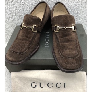グッチ(Gucci)のGUCCI グッチ　ホースビット　スエードシューズ　23cm  箱、保存袋付き(ローファー/革靴)