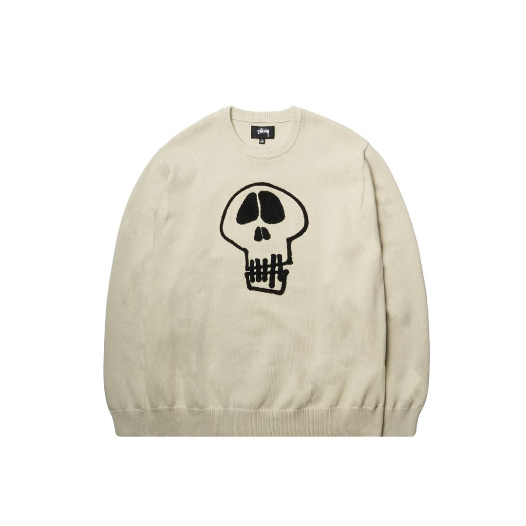 STUSSY(ステューシー)のSTUSSY SKULL SWEATER Natural メンズのトップス(ニット/セーター)の商品写真