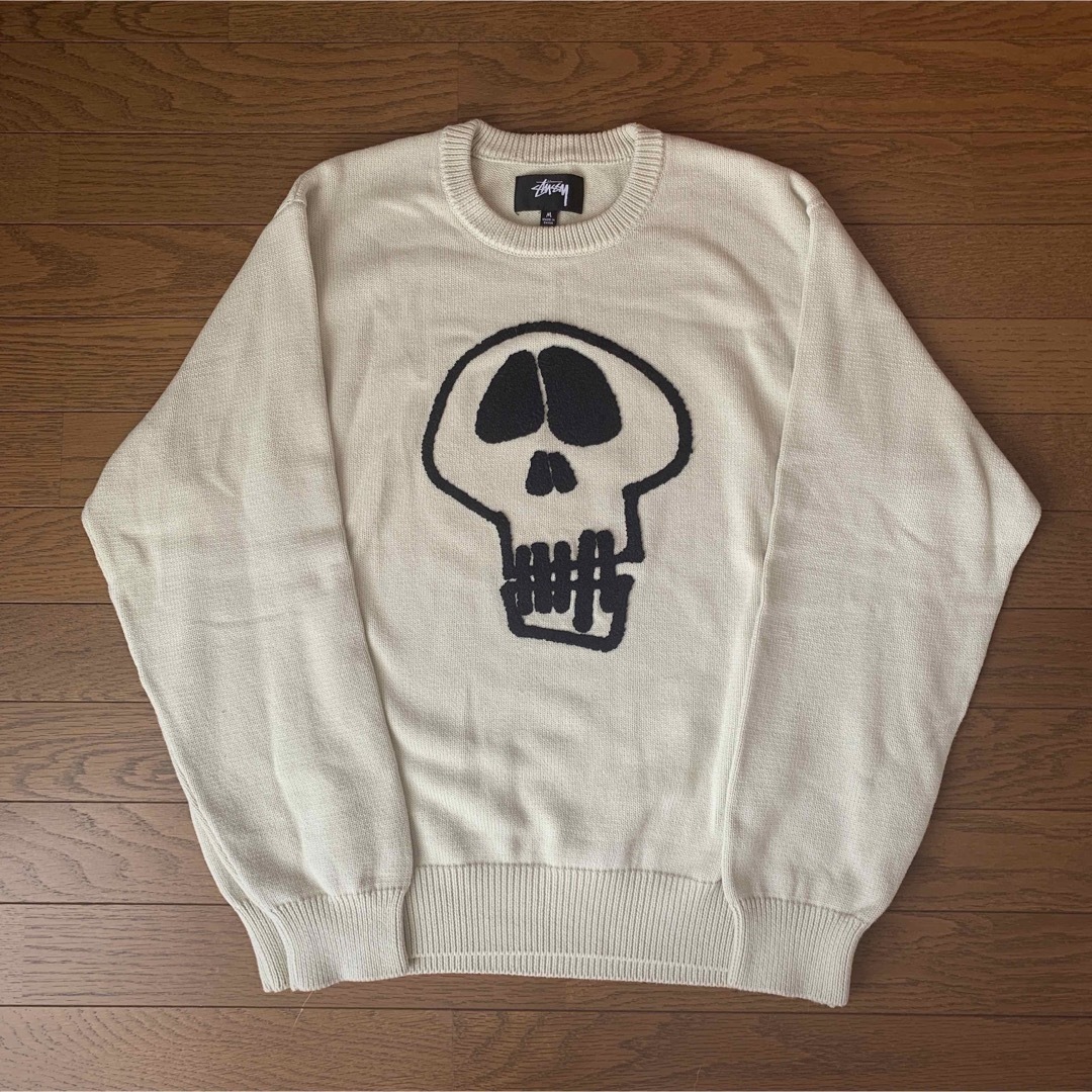 STUSSY(ステューシー)のSTUSSY SKULL SWEATER Natural メンズのトップス(ニット/セーター)の商品写真