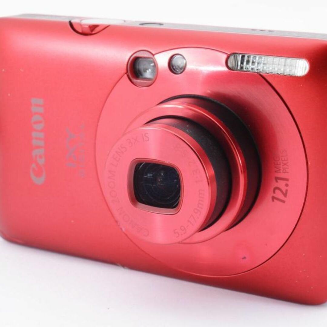 スマホ/家電/カメラ✨美品✨Canon IXY 210 IS レッド　コンパクトデジタルカメラ