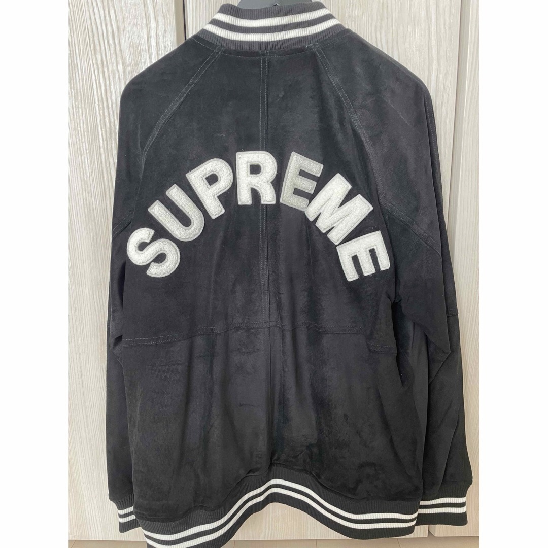 レザージャケットSupreme Suede Varsity Jacket Black XL