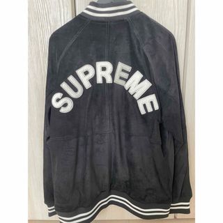 シュプリーム(Supreme)のSupreme Suede Varsity Jacket Black XL(レザージャケット)