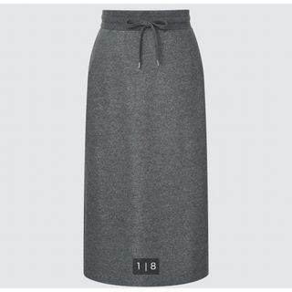 ユニクロ(UNIQLO)のUNIQLO ボアスウェットスカート　ダークグレー(ひざ丈スカート)