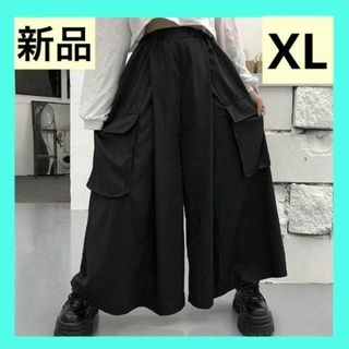 袴パンツ　モード系　ボトムス　ワイド　サルエル　V系パンク　XL　新品即日発送(サルエルパンツ)