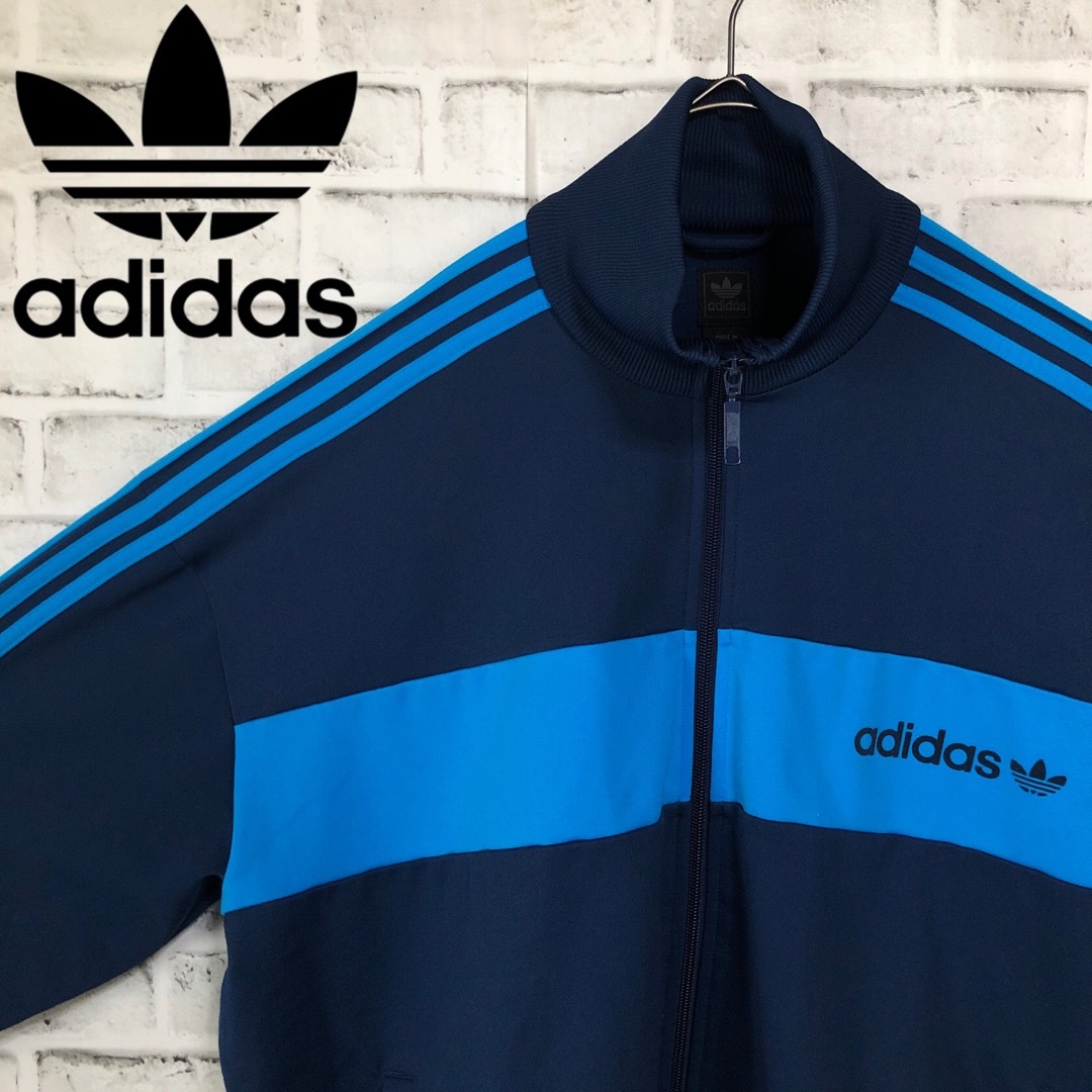 美品XL⭐️90s adidas トラックジャケット あのちゃんvintage青 美品XL⭐️90s adidas トラックジャケット あのちゃんvintage青
