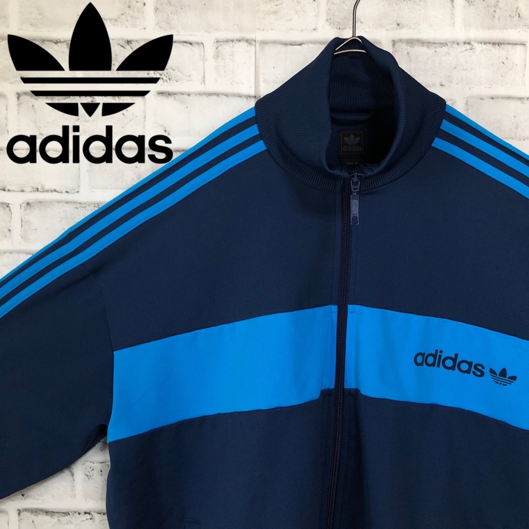 Originals（adidas）(オリジナルス)の美品XL⭐️90s adidas トラックジャケット あのちゃんvintage青 メンズのトップス(ジャージ)の商品写真