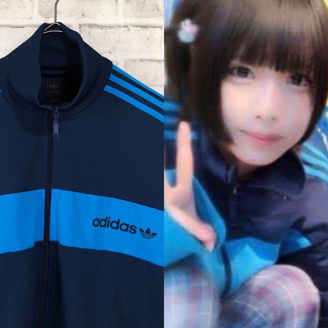 美品XL⭐️90s adidas トラックジャケット あのちゃんvintage青 美品XL⭐️90s adidas トラックジャケット あのちゃんvintage青