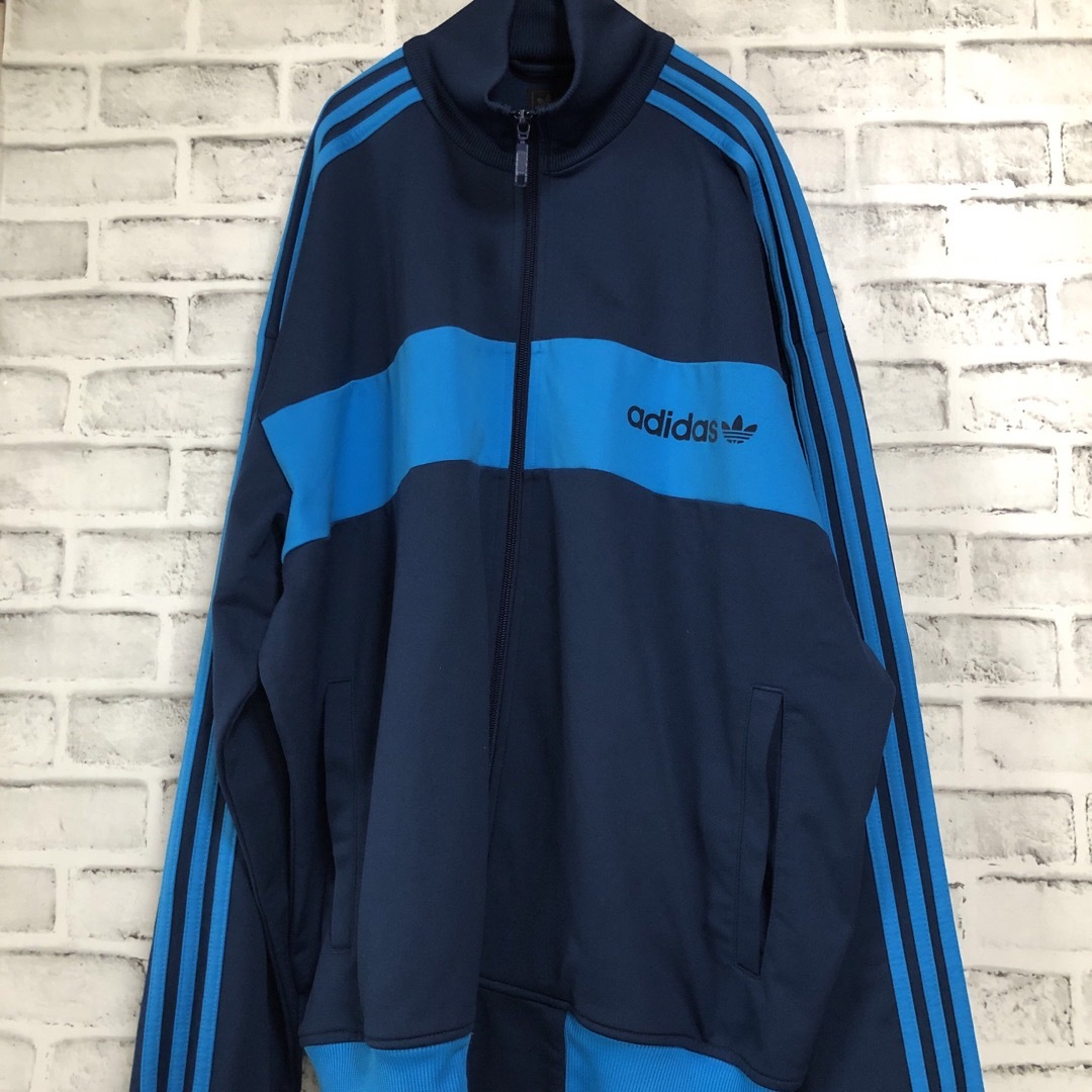 美品XL⭐️90s adidas トラックジャケット あのちゃんvintage青 美品XL⭐️90s adidas トラックジャケット あのちゃんvintage青