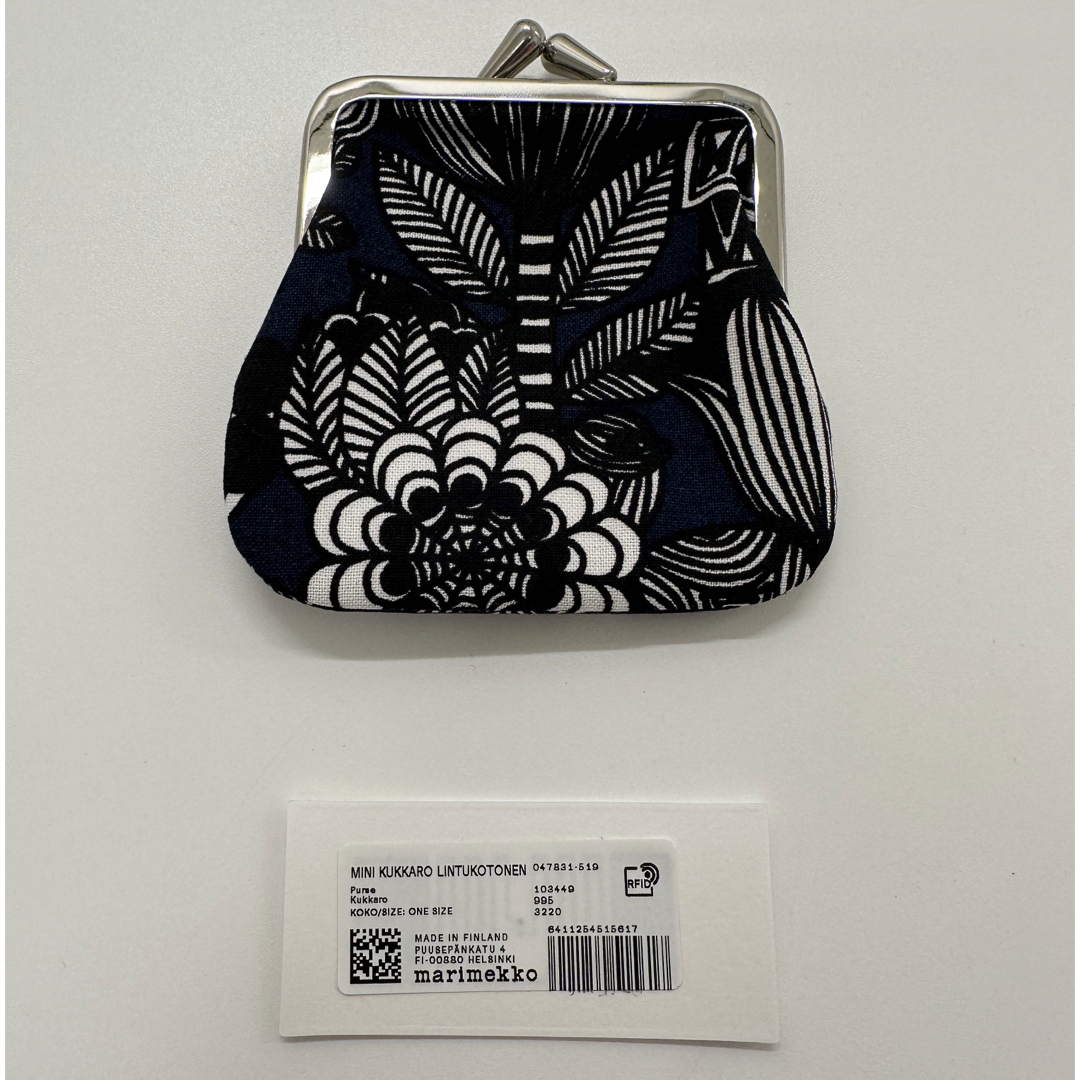 marimekko(マリメッコ)の新品 未使用 がま口 ポーチ Lintukotonen  レディースのファッション小物(ポーチ)の商品写真