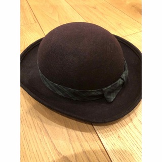 【送料無料】幼稚園　帽子　冬帽子　子供用　ブラックウォッチ　チェック　紺　園帽(帽子)