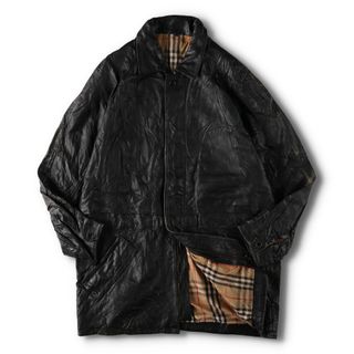 バーバリー(BURBERRY)の古着 80~90年代 バーバリー Burberry's レザーコート 英国製 メンズXL ヴィンテージ /evb003819(その他)