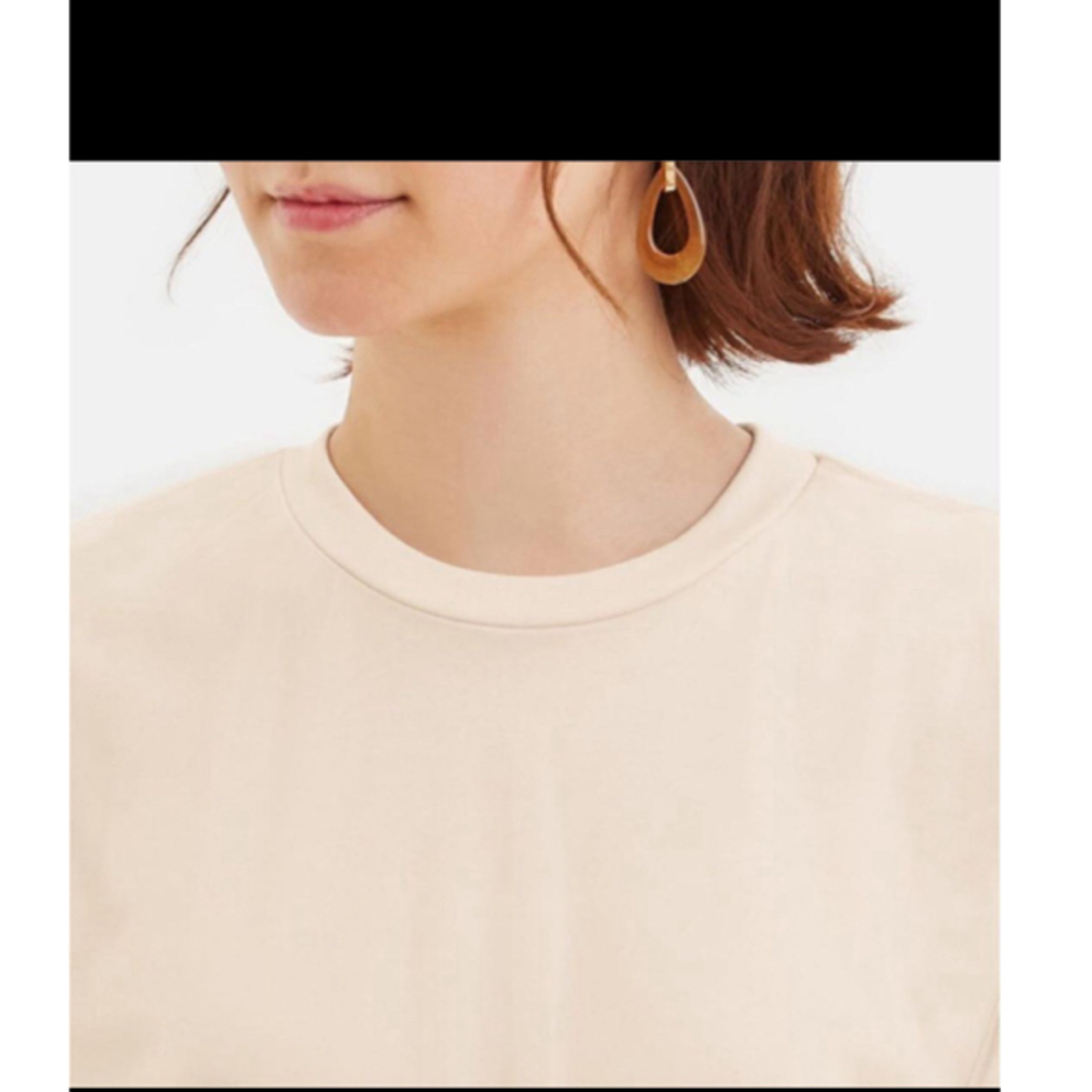 GU(ジーユー)の未使用タグ付きgu  GU シアーコンビネーションチュニックT(5分袖) レディースのトップス(Tシャツ(半袖/袖なし))の商品写真