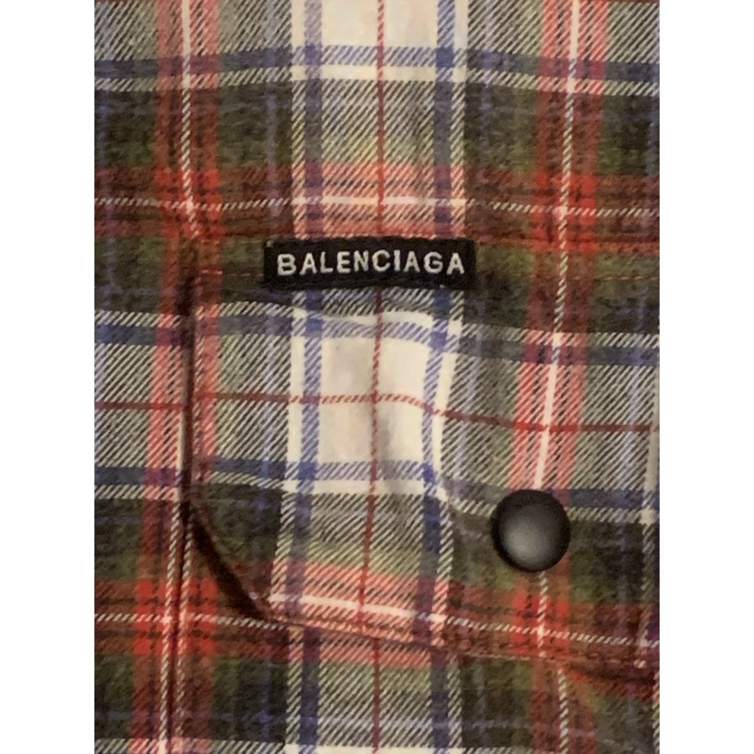 BALENCIAGA Check Flannel Bleached Shirtの通販 by あかさたな BALENCIAGA Check Flannel Bleached Shirtの通販 by あかさたな