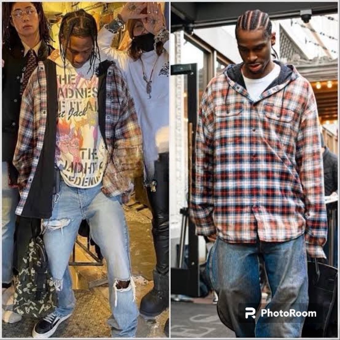 BALENCIAGA Check Flannel Bleached Shirtの通販 by あかさたな BALENCIAGA Check Flannel Bleached Shirtの通販 by あかさたな