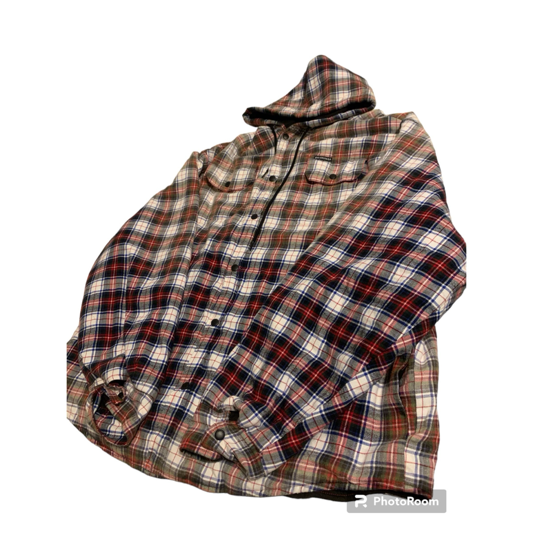 BALENCIAGA Check Flannel Bleached Shirtの通販 by あかさたな BALENCIAGA Check Flannel Bleached Shirtの通販 by あかさたな