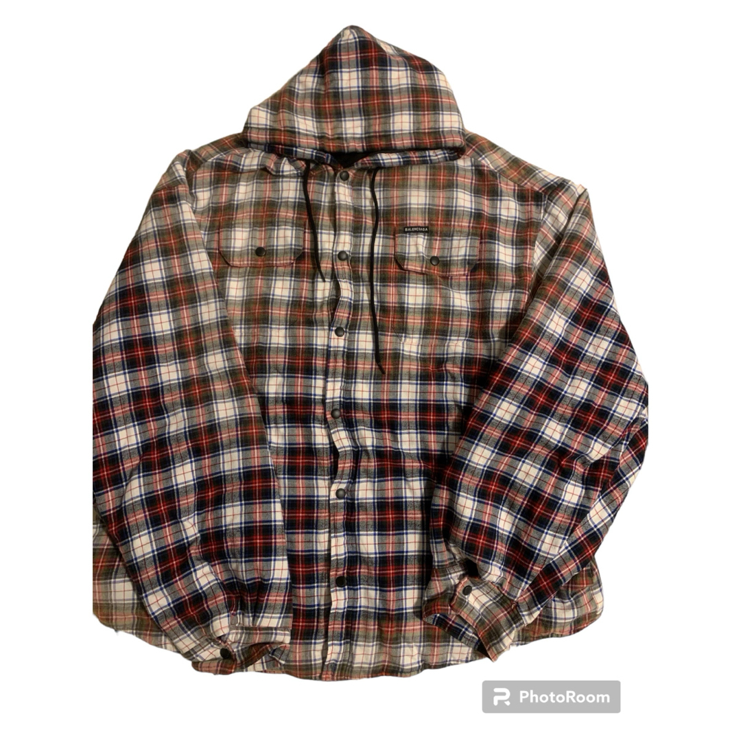 Balenciaga(バレンシアガ)のBALENCIAGA Check Flannel Bleached Shirt メンズのトップス(シャツ)の商品写真