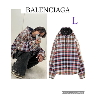 バレンシアガ(Balenciaga)のBALENCIAGA Check Flannel Bleached Shirt(シャツ)