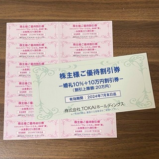 株式会社TOKAI  婚礼優待券、レストラン20%割引券(レストラン/食事券)