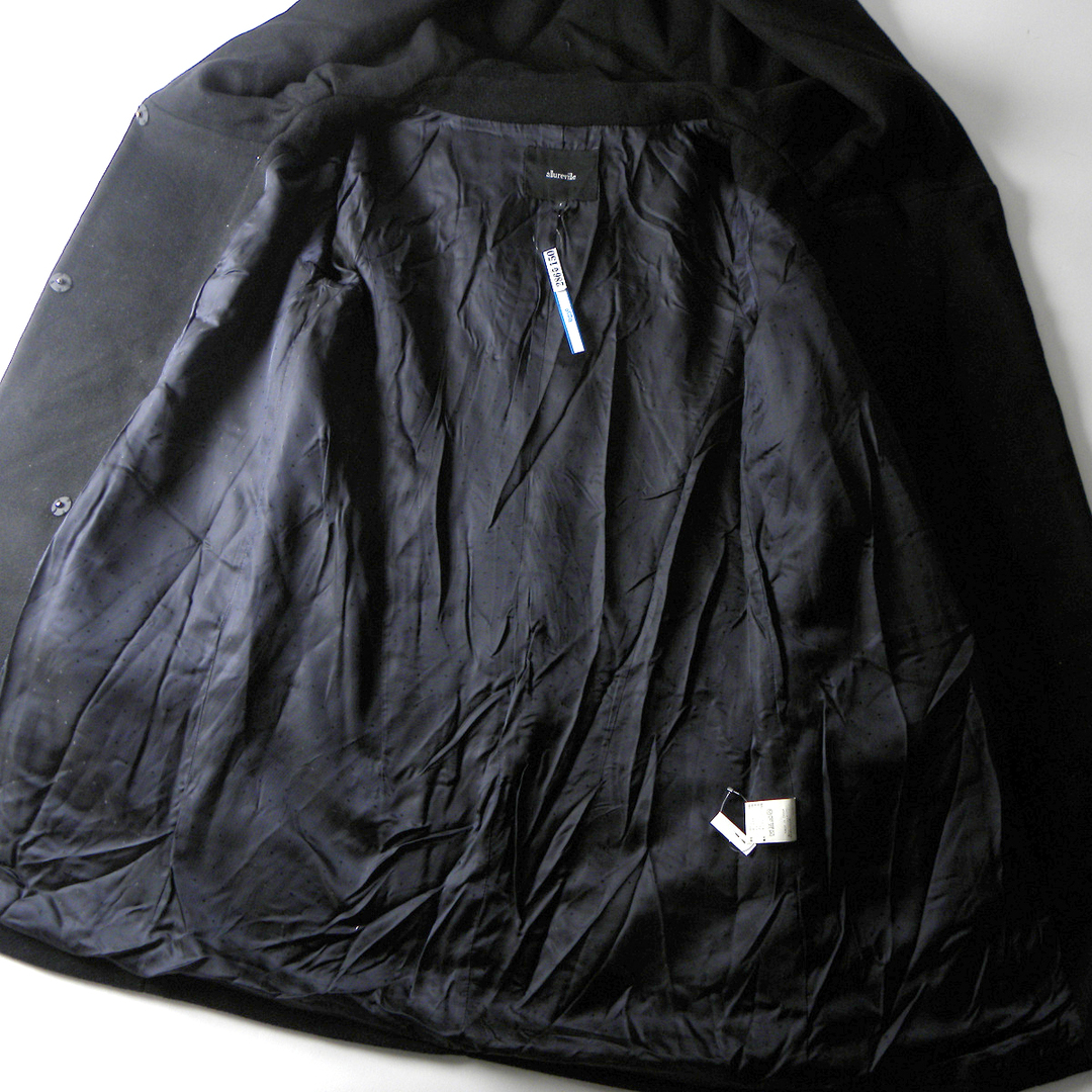 allureville(アルアバイル)のアルアバイル 大人可愛い ウールビッグフードコート アウター 1 ブラック レディースのジャケット/アウター(ロングコート)の商品写真