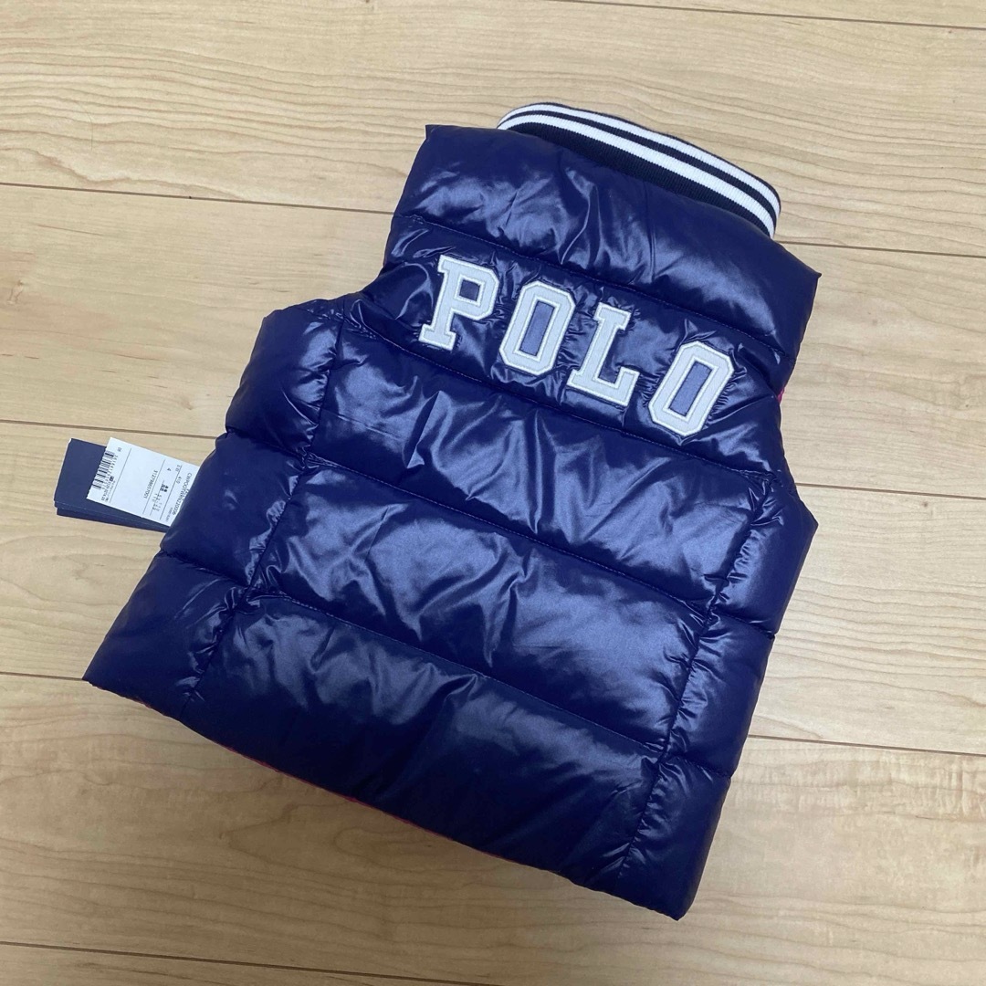 POLO RALPH LAUREN(ポロラルフローレン)のタグ付き未使用　 ポロラルフローレン　リバーシブル　ダウンベスト 110 4 キッズ/ベビー/マタニティのキッズ服女の子用(90cm~)(ジャケット/上着)の商品写真