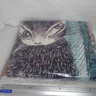新品　ジャガード織　マルチカバー　海辺の宿　ラグ　わちふぃーるど　ダヤン　猫(日用品/生活雑貨)