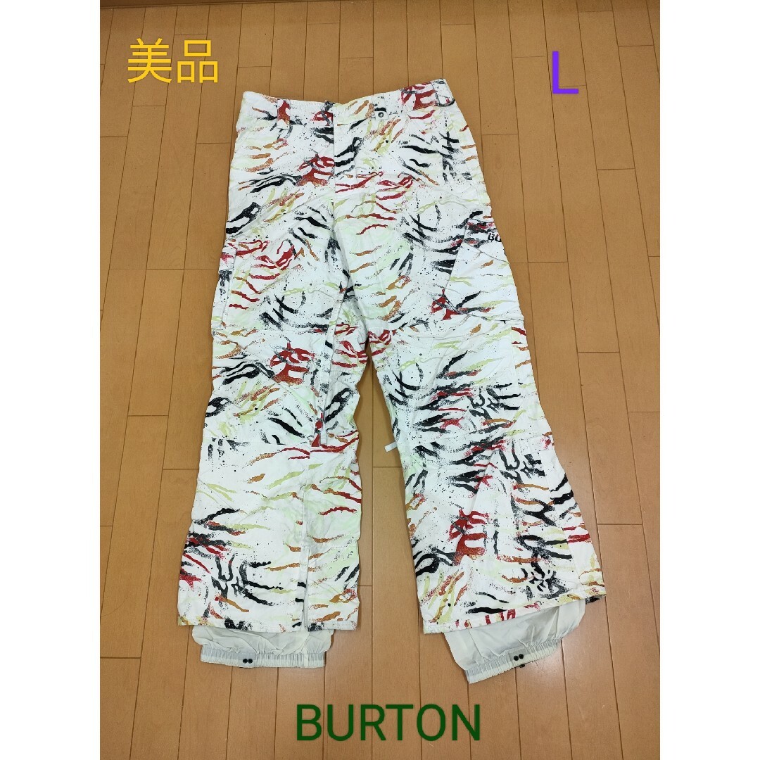 ウエア/装備【美品】BURTON  スノーボードカーゴパンツ (L)☆白☆