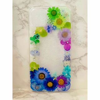 全機種対応 iPhoneケース 押し花ケース 押し花 ケース 花 Android(スマホケース)