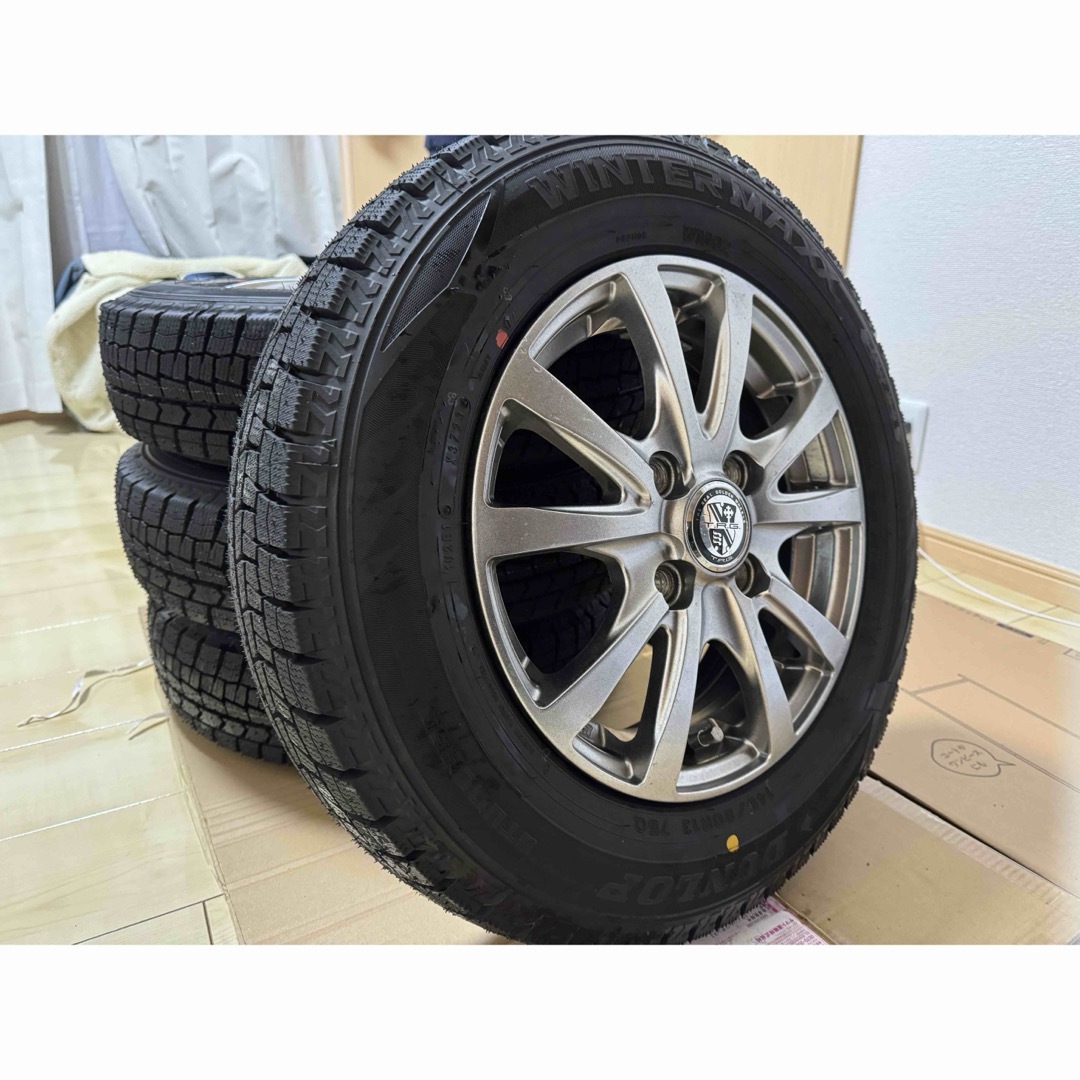 DUNLOP(ダンロップ)の【他力本願様専用】145/80R13WM02. 自動車/バイクの自動車(タイヤ・ホイールセット)の商品写真