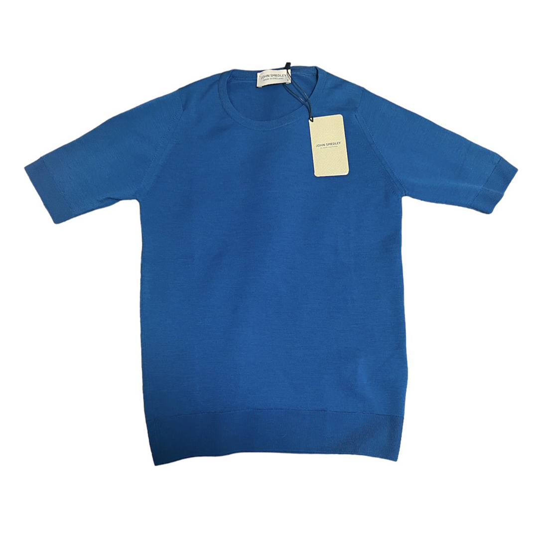 JOHN SMEDLEY(ジョンスメドレー)のJOHN SMEDLEY 半袖ニット TRIESTE / BLUE PEEK レディースのトップス(ニット/セーター)の商品写真