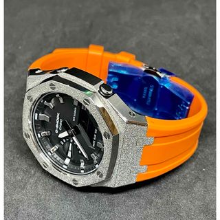 カシオ(CASIO)のG Shock ジーショック シルバーフロスト/オレンジラバー 新品(腕時計(アナログ))