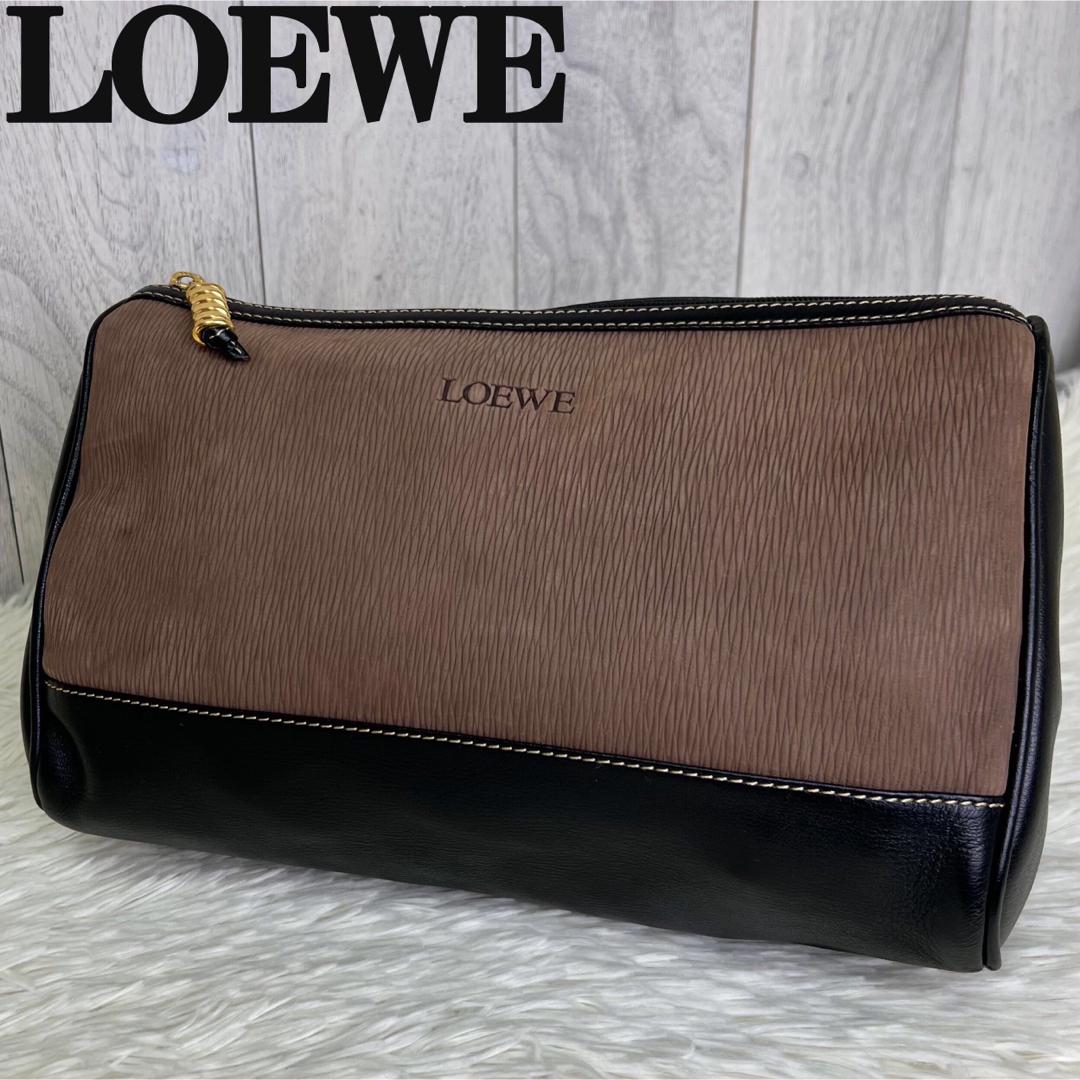 18幅人気♡ヴィンテージ♡LOEWE ロエべ レザー クラッチバッグ ベラスケス